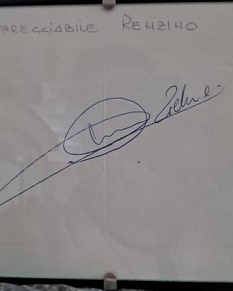 Autografo Zinedine Zidane con cornice