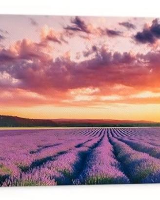 2 stampe Quadri lavanda / montagna 160x50