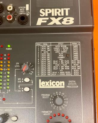 Mixer Soundcraft FX8 con effetti Lexicon
