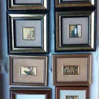 Kit 8 Quadretti foglia oro