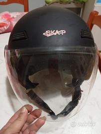 casco moto nero opaco 