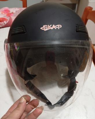casco moto nero opaco 