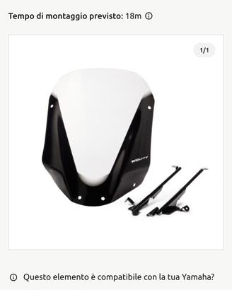 Parabrezza Alto Originale Yamaha Tricity 125/155