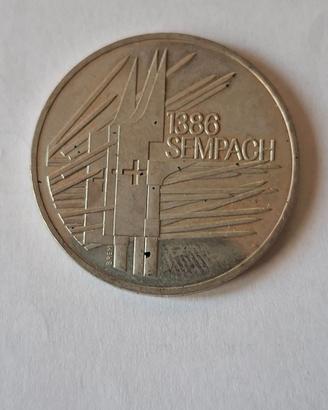 5 Franchi Sempach 1386 del 1986, con la custodia.