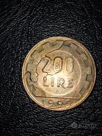 Rara monete 200 lire con difetto di conio