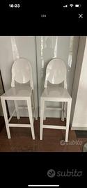 Coppia Sgabelli Kartell Philippe Starck bianco