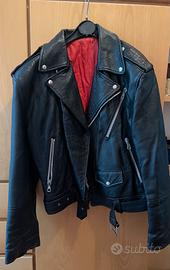 giacca chiodo pura pelle  vintage 