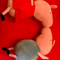 Peluche Peppa Pig e George