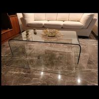 Tavolino da salotto in cristallo