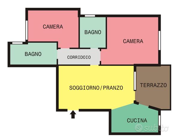 Trilocale via della Costituzione, Casalecchio