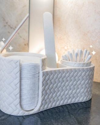 organizer dischetti struccanti e cottonfioc 