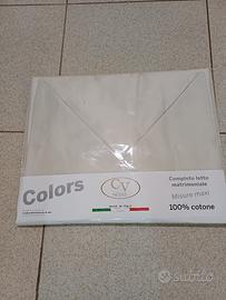 completo lenzuola matrimoniale di percalle 