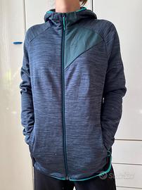 Felpa pile Quechua blu e turchese - Taglia M