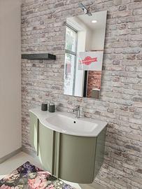 Mobile Bagno 105cm Curvo e Specchio - Ex Esposizio