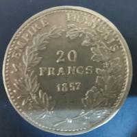 Moneta Rara 20 franc Francesi in allumminio