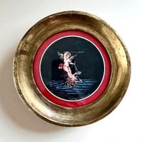 Quadro con cherubino firmato Maria Graziano