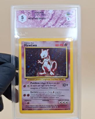 Pokémon Mewtwo Holo 10/102 Base Set ITA GRAAD 5