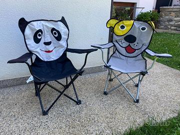 Sedie da campeggio pieghevoli per bambini