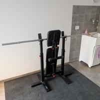 Panca piana corength con rack + bilanciere 175cm