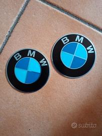logo adesivo BMW originale alluminio 70mm 2 pz  
