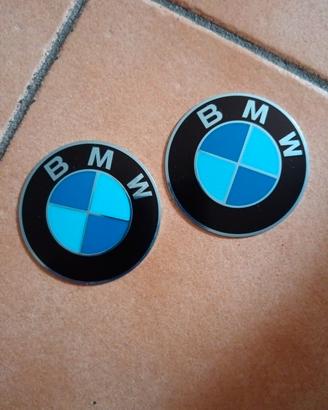 logo adesivo BMW originale alluminio 70mm 2 pz  