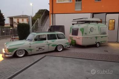 VW Squareback + roulotte graziella+tenda Columbus
