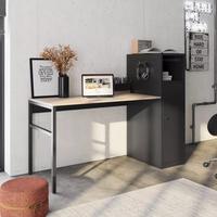 Scrivania 120x60 cm in legno rovere chiaro con arm