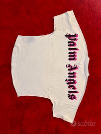 T-shirt oversize bianca palm angels taglia L