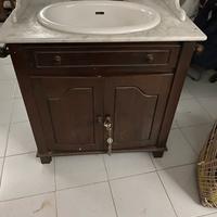 Set mobile bagno a terra piu lavabo in marmo