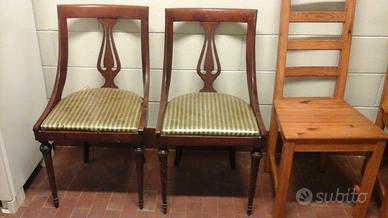 Sedie vintage restaurate comodini porta TV bar ang