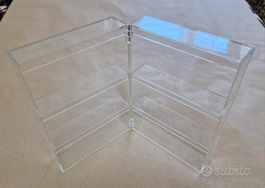 Contenitore/stand in acrilico MUJI a libro 