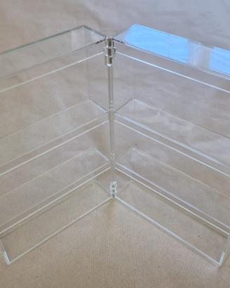 Contenitore/stand in acrilico MUJI a libro 
