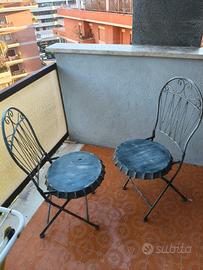 Coppia di sedie da terrazzo/ giardino 