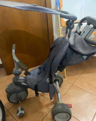 triciclo bambino con guida del genitore