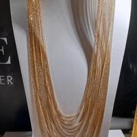 Collana multifilo Unoaerre - argento 925 plac. 24k