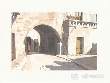 lotto n.6 litografie di Aldo Riso 23x17