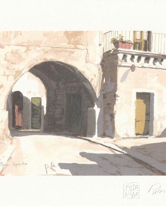 lotto n.6 litografie di Aldo Riso 23x17