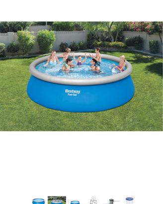 Piscina bestway 457 diametro x 122 cm con scaletta