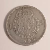 Moneta 1 corona Svedese in argento 