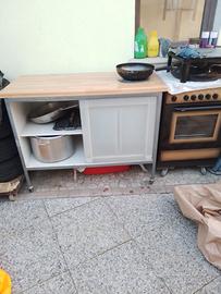 Mobile con struttura in acciaio da giardino 