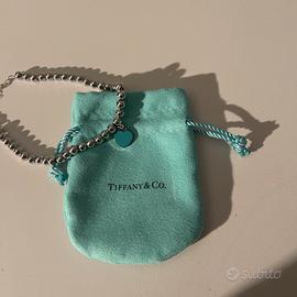 bracciale tiffany&Co con cuore celeste