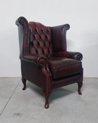 poltrona chesterfield queen anne nuova bordeaux 
