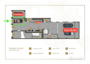 Posto auto coperto con accesso indipendente