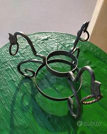 portavaso in ferro battuto