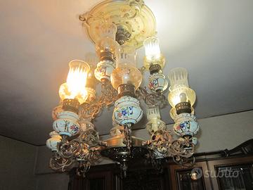 lampadario vintage anni 80 da grande soggiorno