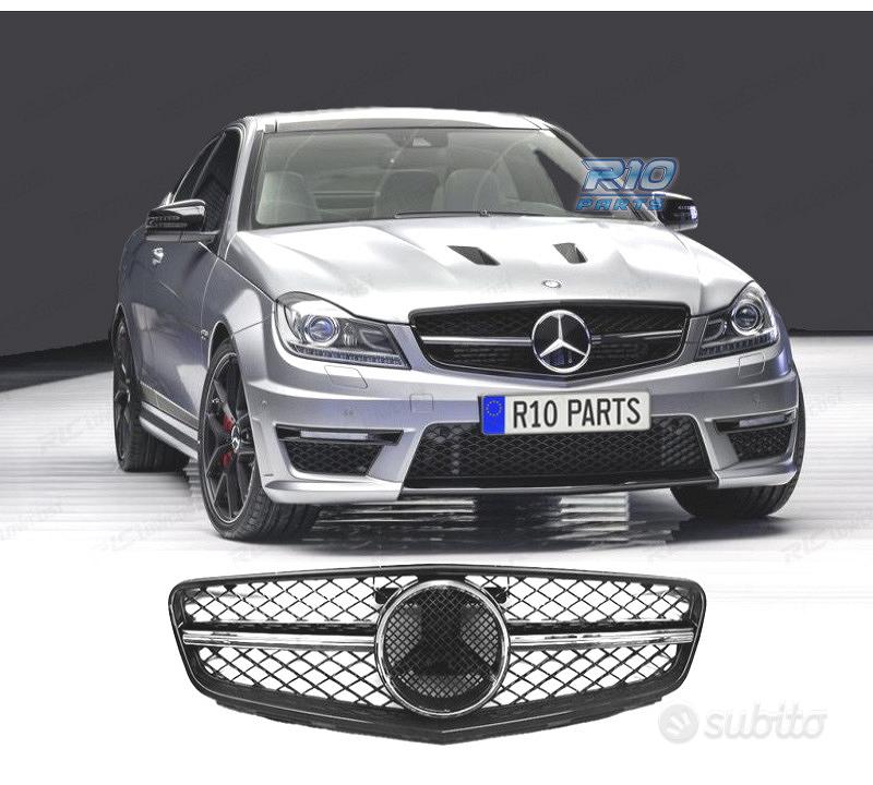 LAZIRO 1 pz ABS Auto Posteriore Coda Emblema Numero Lettere Distintivo Logo Sticker Fit for Mercedes Benz Classe C C220 C320 W203 W204 W205 Accessori ( Color : Silver C220