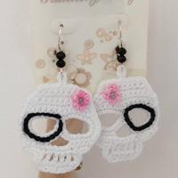 orecchini teschio Halloween  o carnevale 