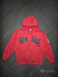 Felpa Karl Kani Vintage Anni 90 Rossa Zip 
