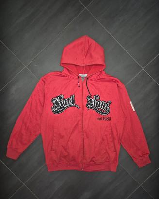 Felpa Karl Kani Vintage Anni 90 Rossa Zip 