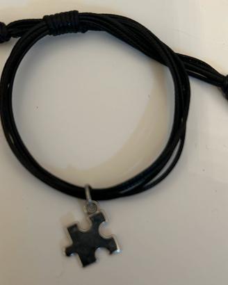 Braccialetto con ciondolo puzzle